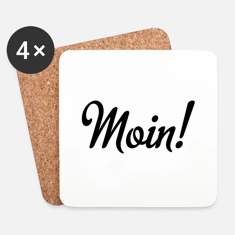 Moin! - Untersetzer (4er-Set) - Weiß
