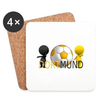 Dortmund - Dessous de verre (lot de 4) - blanc - Devant