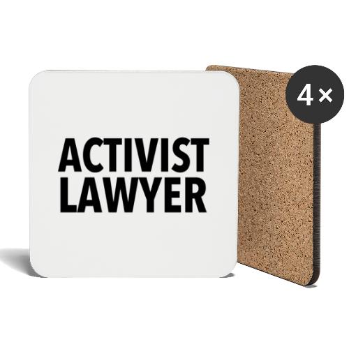 ACTIVIST LAWYER - BLACK LOGO - Coasters (set of 4)