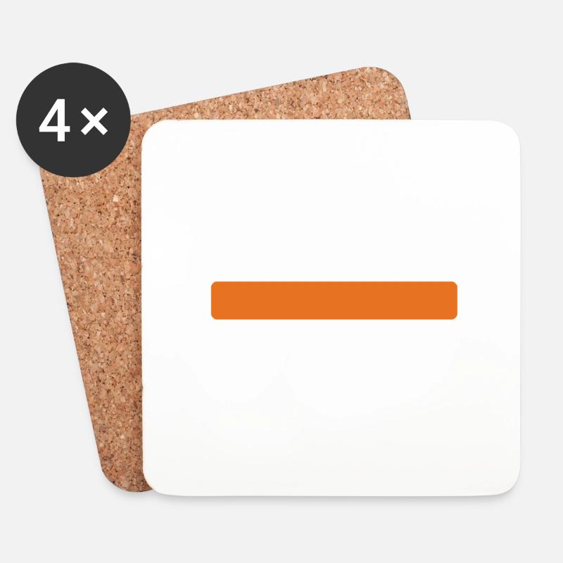 streifen orange - Untersetzer (4er-Set) - Weiß