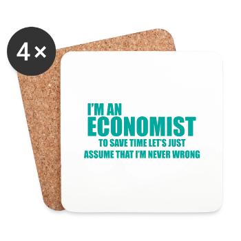 I'm economist to save time economists gift - Coasters (set of 4) - white - Front