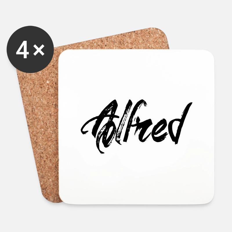 Alfred - Untersetzer (4er-Set) - Weiß