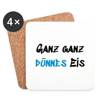 Ganz dünnes Eis - Untersetzer (4er-Set) - Weiß - Vorne
