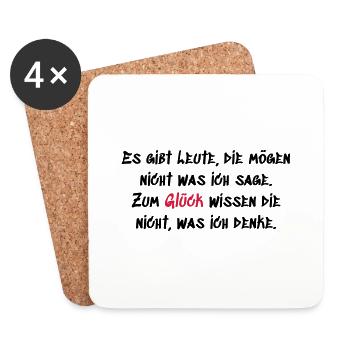 Leute mögen nicht was ich sage - Untersetzer (4er-Set) - Weiß - Vorne