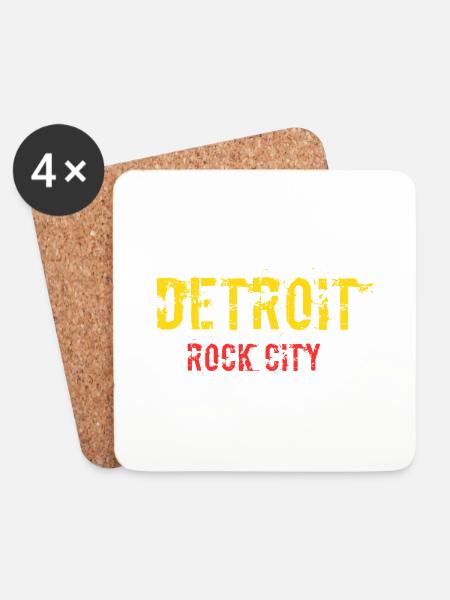 Detroit design - Coasters (set of 4) - white