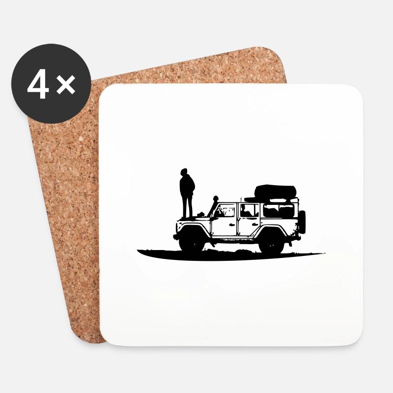 Defender LR - Untersetzer (4er-Set) - Weiß