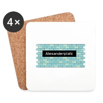 U-Bahnhof Alexanderplatz - Untersetzer (4er-Set) - Weiß - Vorne