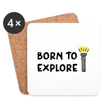 Urbex - Born to explore - Coasters (set of 4) - white - Front