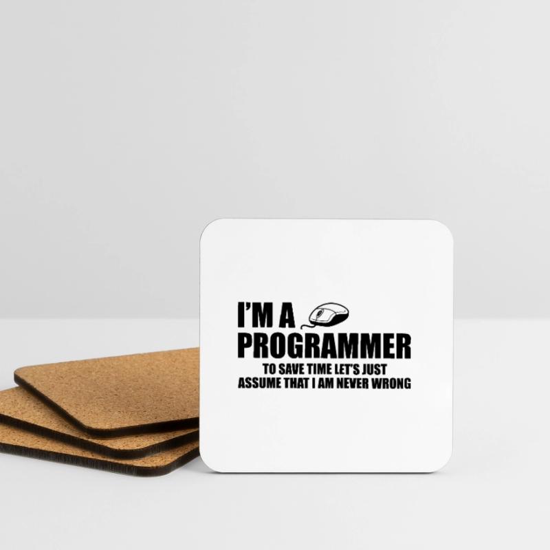 Programmer Programming Informatik Geschenk Untersetzer (4er-Set)
