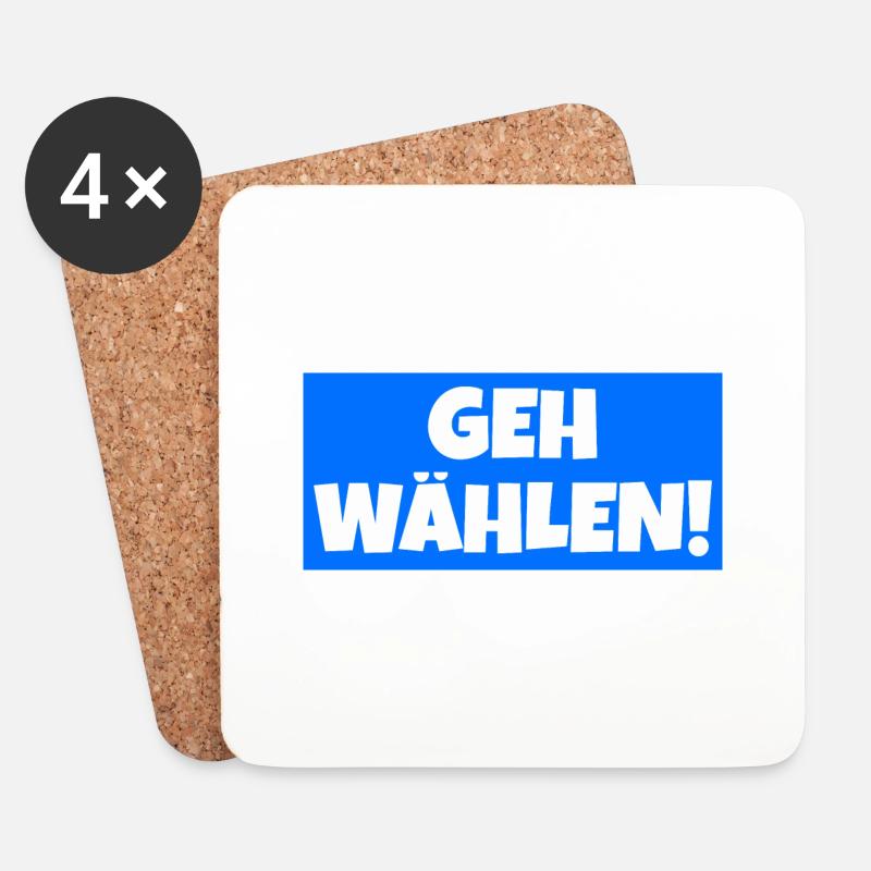 Geh wählen! - Untersetzer (4er-Set) - Weiß