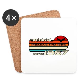 original 1967 birthday 55 years 55th anniversary - Coasters (set of 4) - white - Front