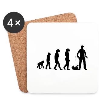 DIY-Evolution - Untersetzer (4er-Set) - Weiß - Vorne