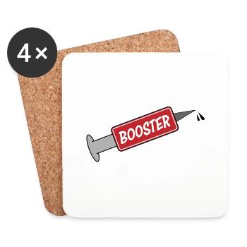 Spritze Impfstoff Booster - Untersetzer (4er-Set) - Weiß - Vorne