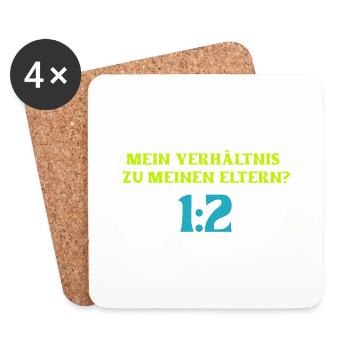 Mathematiker Witz Mathematik Mathe Lehrer Eltern - Untersetzer (4er-Set) - Weiß - Vorne