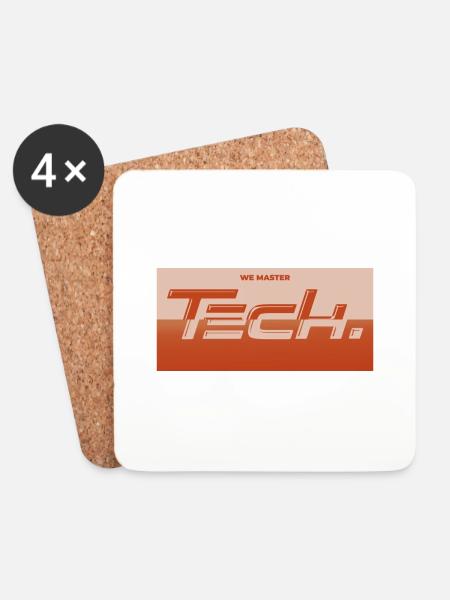 Technologie - Untersetzer (4er-Set) - Weiß