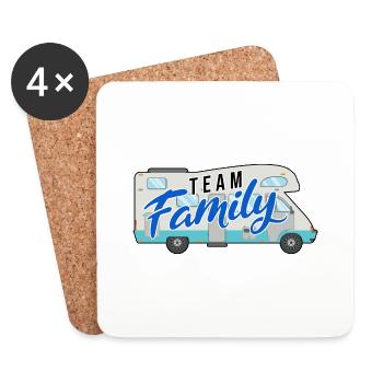 team familie campen abteilungsleiter elternschaft - Untersetzer (4er-Set) - Weiß - Vorne