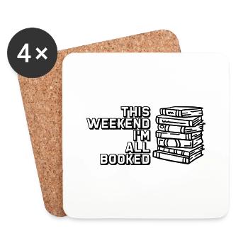 This Weekend, I'm All Booked 2 - Untersetzer (4er-Set) - Weiß - Vorne