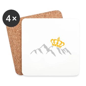 Crown Mountains King Landscape - Coasters (set of 4) - white - Front