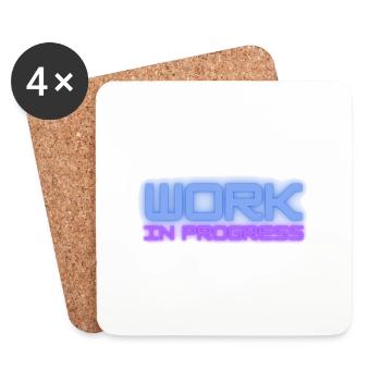 Work in progress - Untersetzer (4er-Set) - Weiß - Vorne