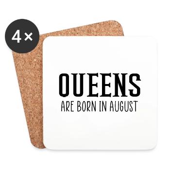 queens are born in august - Coasters (set of 4) - white - Front