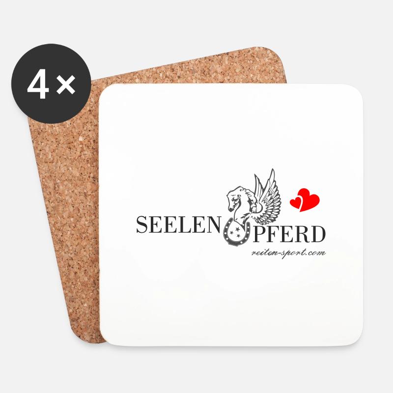 Seelenpferd - Untersetzer (4er-Set) - Weiß
