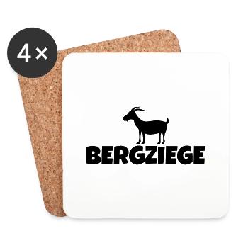 Bergziege Lustig Wandern Erzgebirge - Untersetzer (4er-Set) - Weiß - Vorne