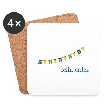 Schweden Girlande - Untersetzer (4er-Set) - Weiß - Vorne