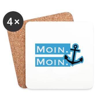 Moin Moin - Untersetzer (4er-Set) - Weiß - Vorne