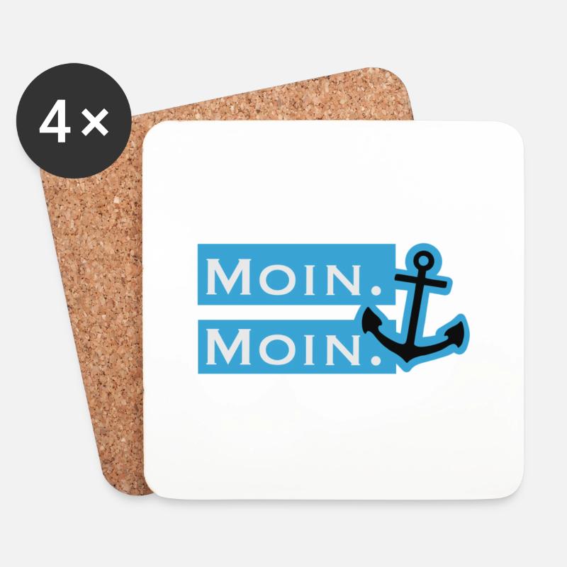 Moin Moin - Untersetzer (4er-Set) - Weiß