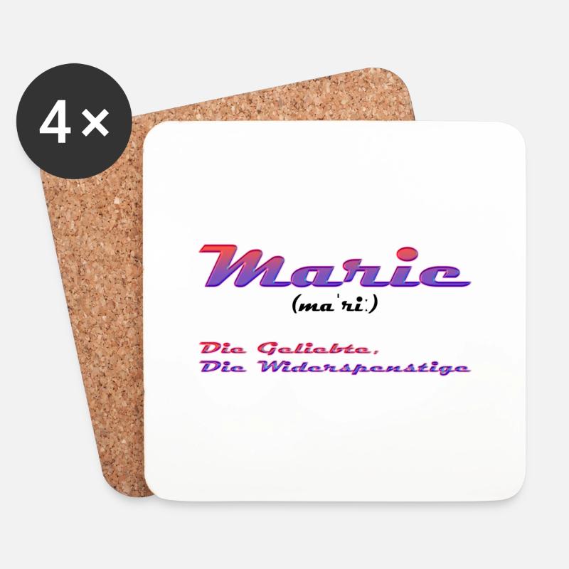 Marie - Untersetzer (4er-Set) - Weiß