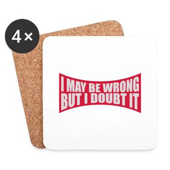 Je peux me tromper - Dessous de verre (lot de 4) - blanc - Devant