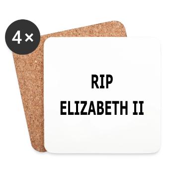 RIP ELIZABETH II - Coasters (set of 4) - white - Front