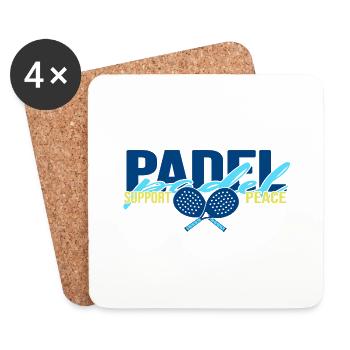 padel padeltennis paddel padle padeltennis player - Coasters (set of 4) - white - Front