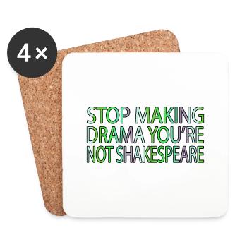 school book fan frequent readers book connoisseur - Coasters (set of 4) - white - Front