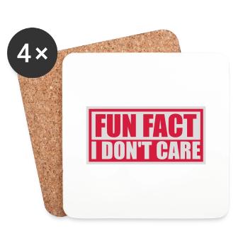I dont care fact - Untersetzer (4er-Set) - Weiß - Vorne