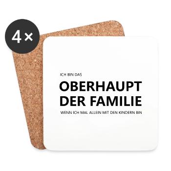 Ich bin das Oberhaupt der Familie - Untersetzer (4er-Set) - Weiß - Vorne