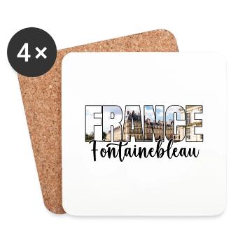 Souvenir Reise Fontainebleau Frankreich - Untersetzer (4er-Set) - Weiß - Vorne