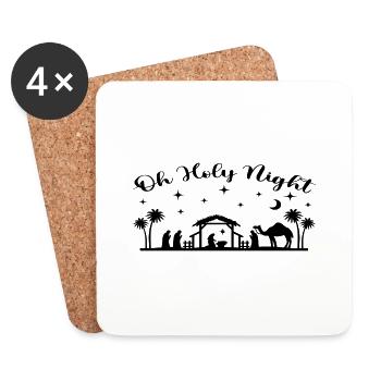 Oh Holy Night - Coasters (set of 4) - white - Front