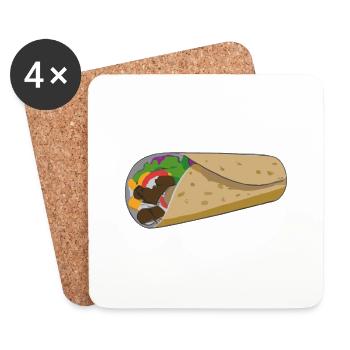 Döner Dürüm gift idea - Coasters (set of 4) - white - Front