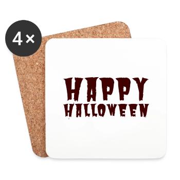 Happy Halloween - Untersetzer (4er-Set) - Weiß - Vorne