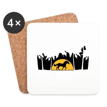 Palm Beach Sun Horse - Coasters (set of 4) - white - Front