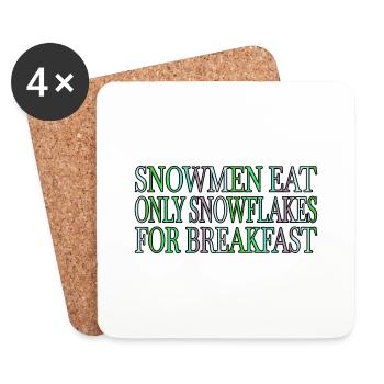 Funny quote Dinosaur Christmas Tree - Coasters (set of 4) - white - Front