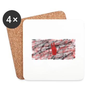 Paix - Dessous de verre (lot de 4) - blanc - Devant