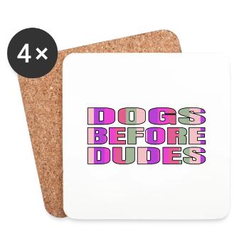 4 juillet beagle papa chien amour cadeau beagle lovers - Dessous de verre (lot de 4) - blanc - Devant