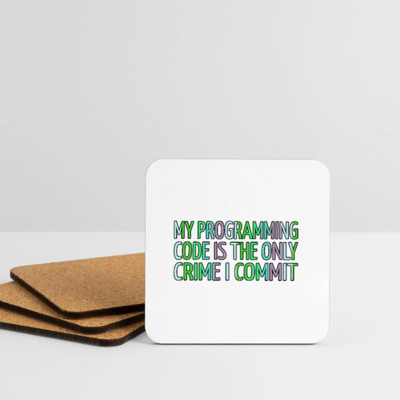 Computer Language Jokes Present Backend Developer Coasters (set of 4)