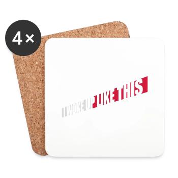 woke up like this - Coasters (set of 4) - white - Front