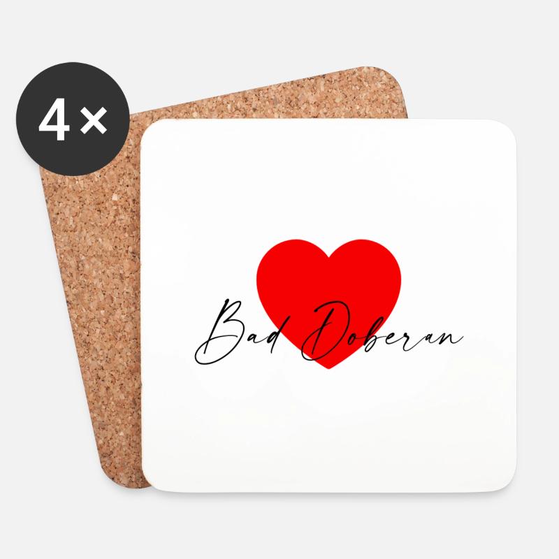 i Love Bad Doberan - Untersetzer (4er-Set) - Weiß