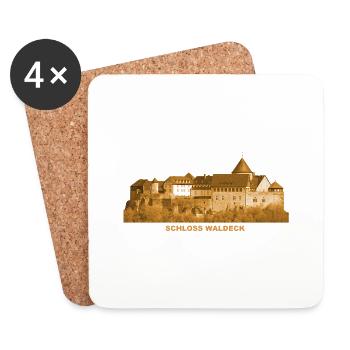 Waldeck Schloss Edersee Burg Hessen - Dessous de verre (lot de 4) - blanc - Devant