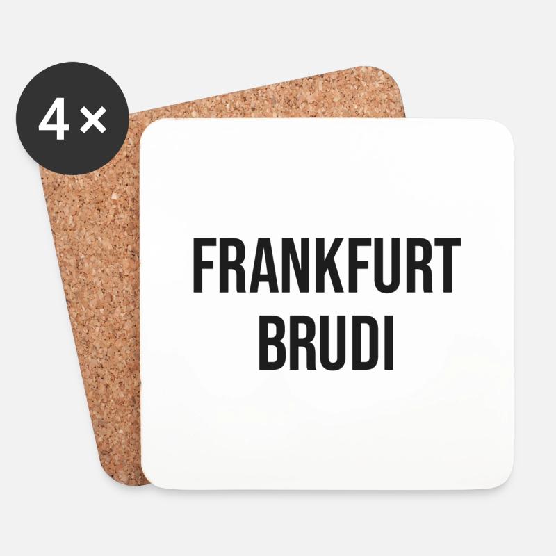Frankfurt Brudi - Untersetzer (4er-Set) - Weiß