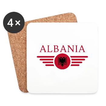 Albanien - Untersetzer (4er-Set) - Weiß - Vorne